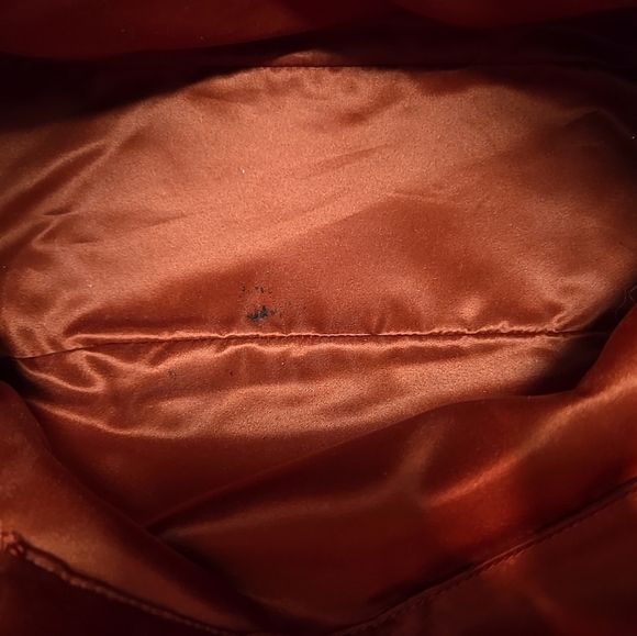 Coach Park North South Shoulder Tote Bag Red Pebbled Leather Large Purse Carry - Picture 14 of 16